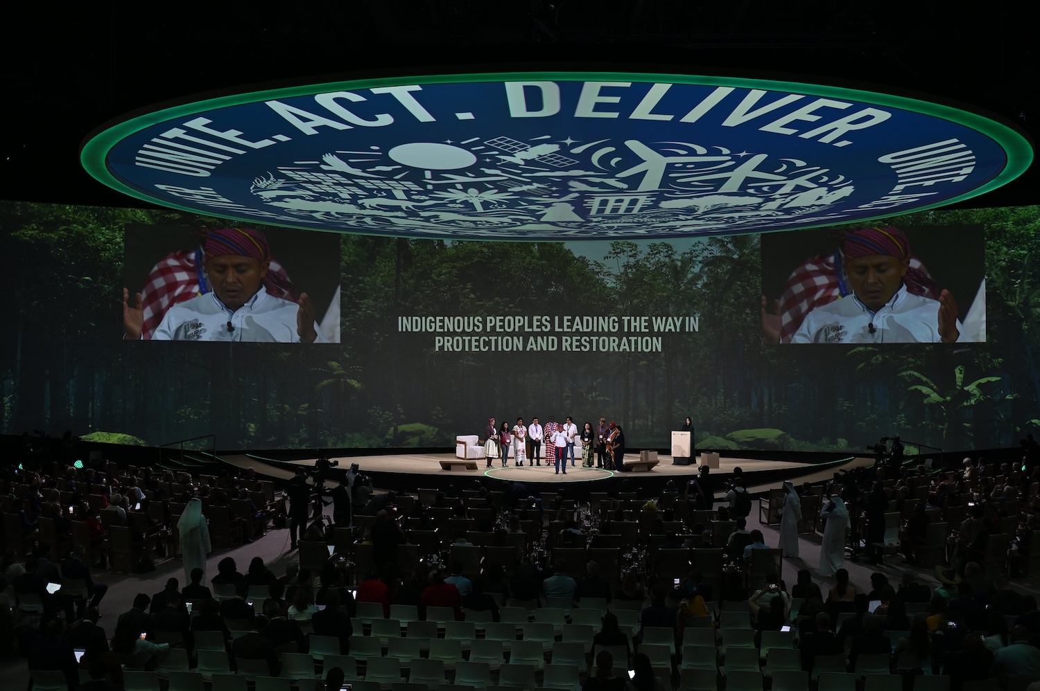 Leaders discuss nature-based solutions at the World Climate Action Summit at COP28. (Image: COP28 UAE/Flickr)